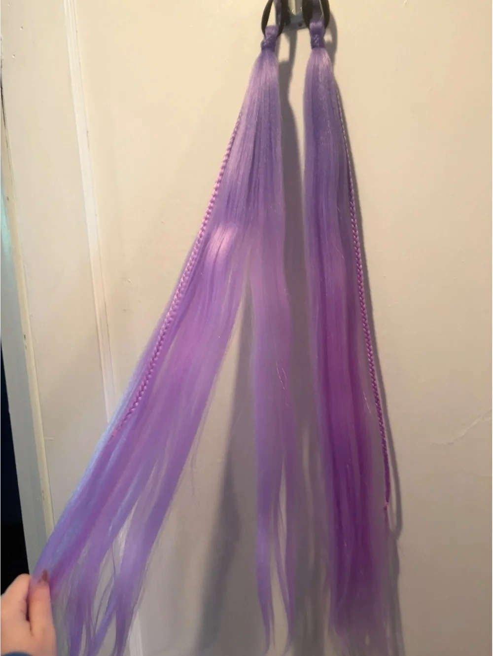 Handmade Purple to Pink Pigtail Hair Extensions - super soft and silky